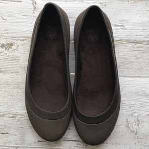 Brown Croc’s Flats. Women’s size 9.